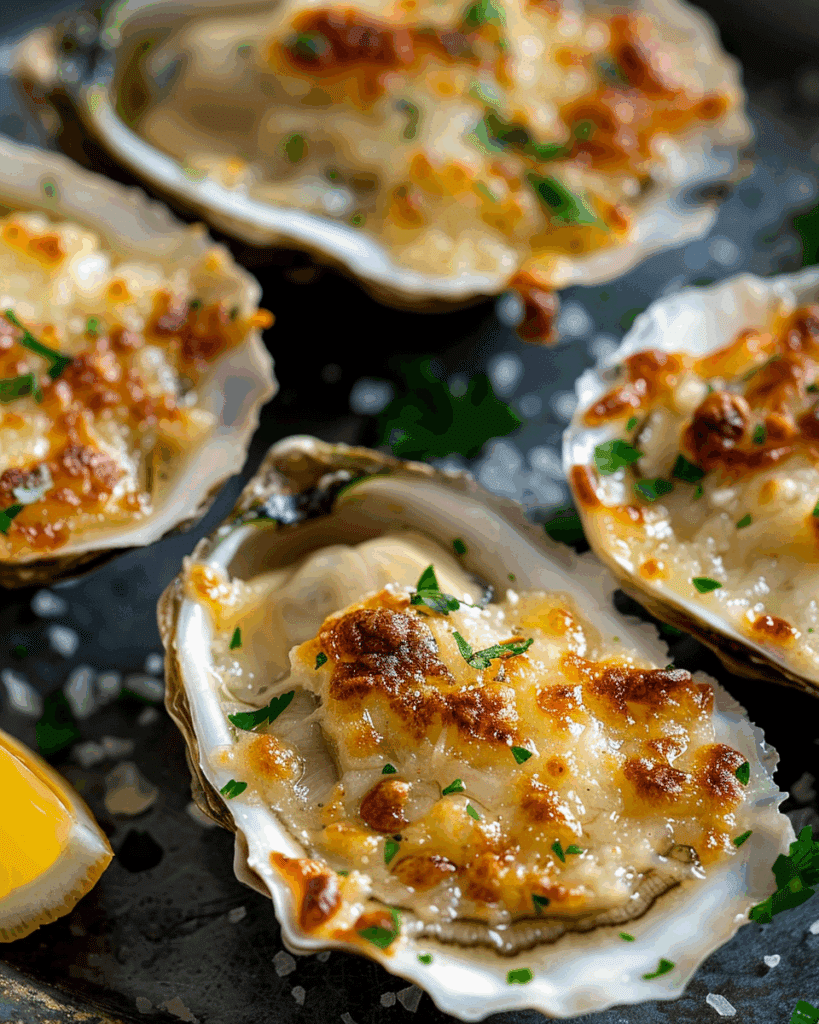 Baked Garlic Parmesan Oysters