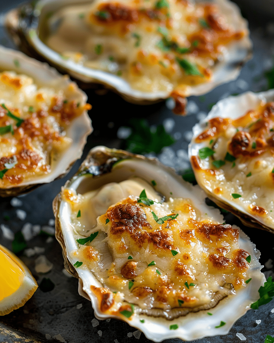 Baked Garlic Parmesan Oysters