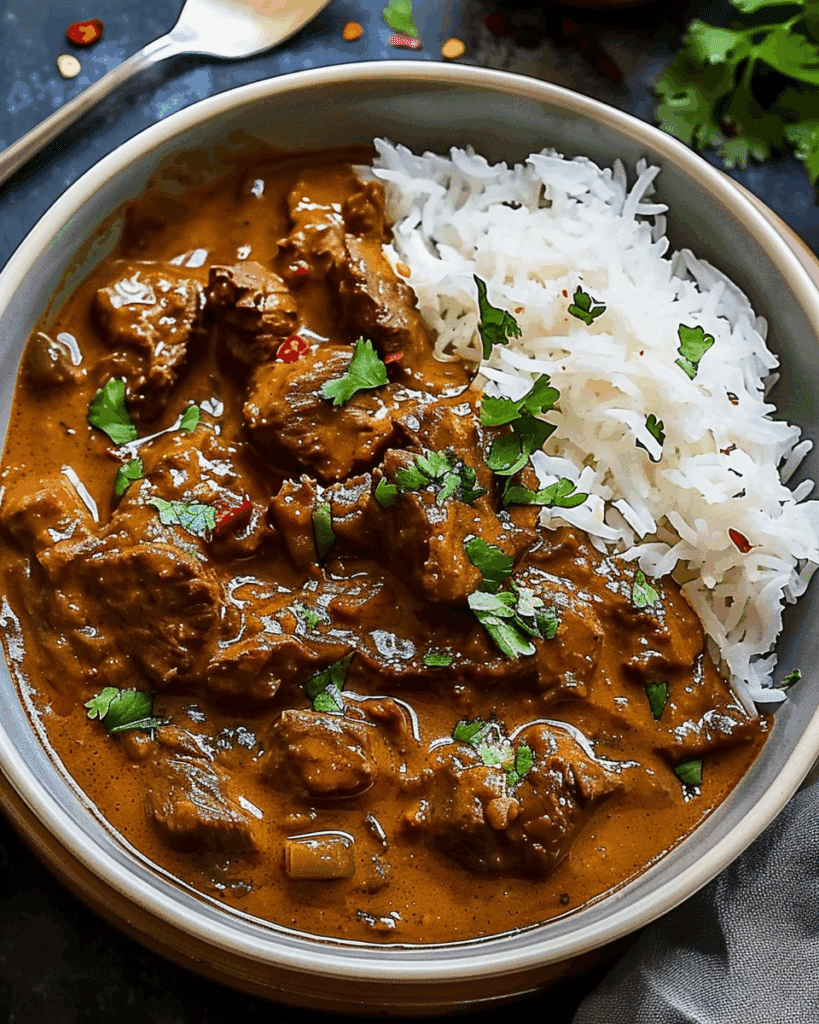 Fiery Slow Cooker Coconut Beef Curry