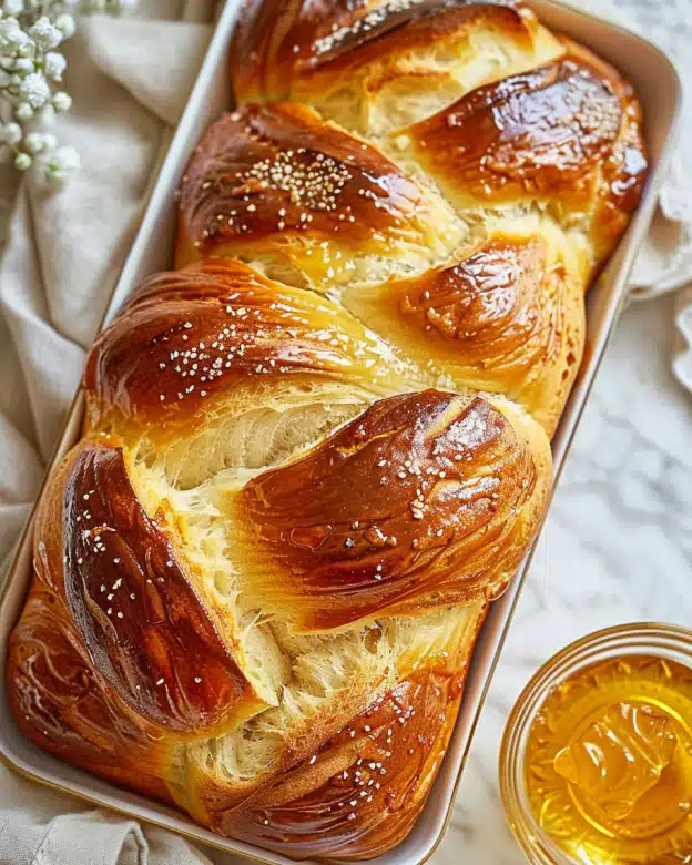 Flaky Honey Brioche Bread