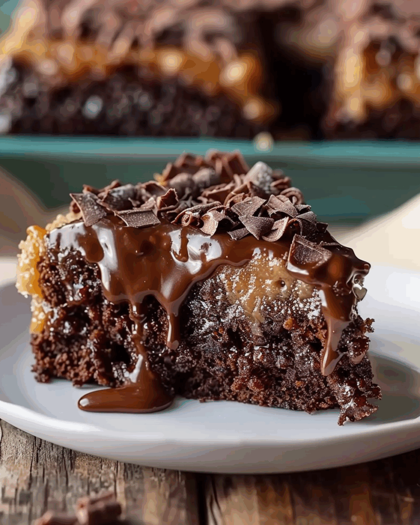 German Chocolate Poke Cake