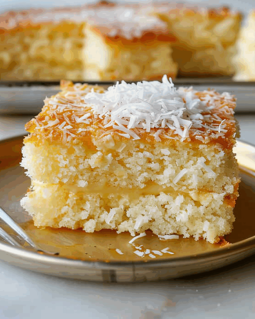 Moist Coconut Puff-Puff Cake