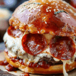 Pizza Burgers with Mozzarella