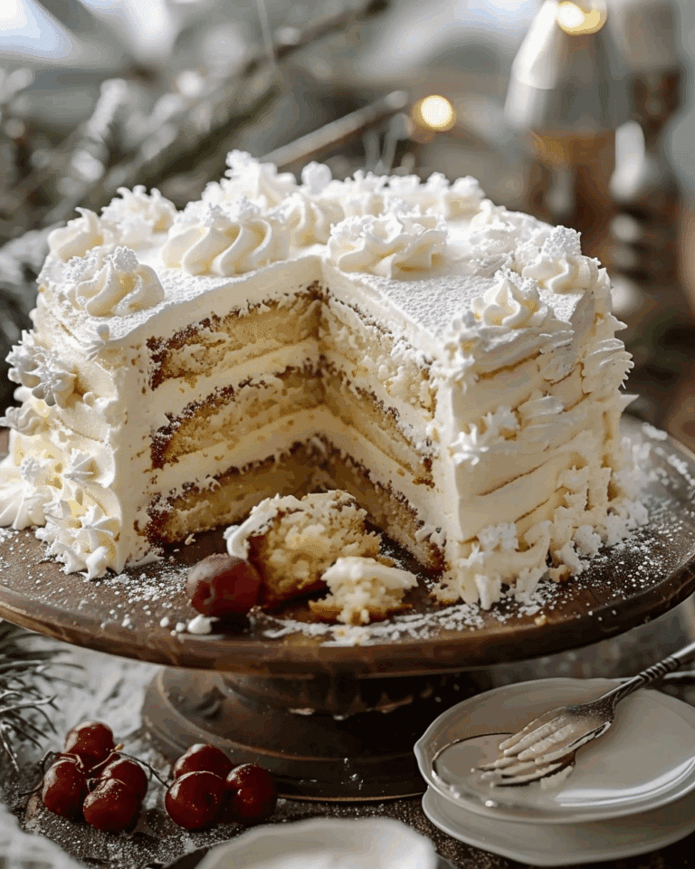 Snowy Bavarian Bliss Cake