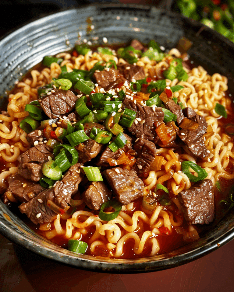 Spicy Steak Ramen Noodles