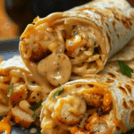 Cheesy Garlic Chicken Wraps