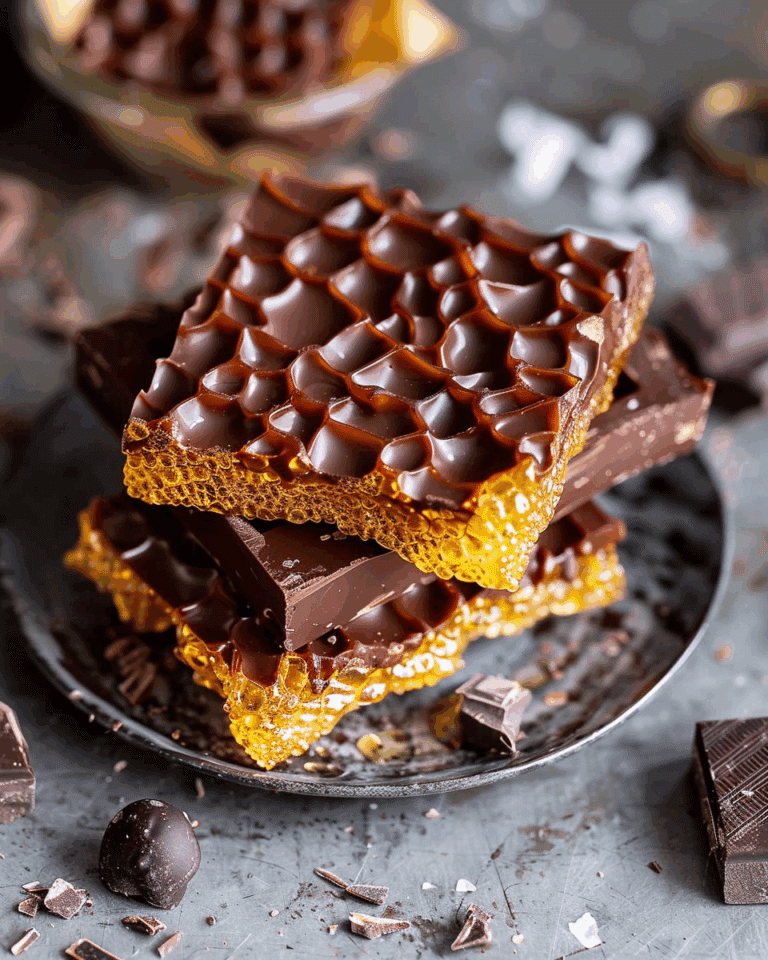 Quick and Easy 3 Ingredient Honeycomb with Chocolate