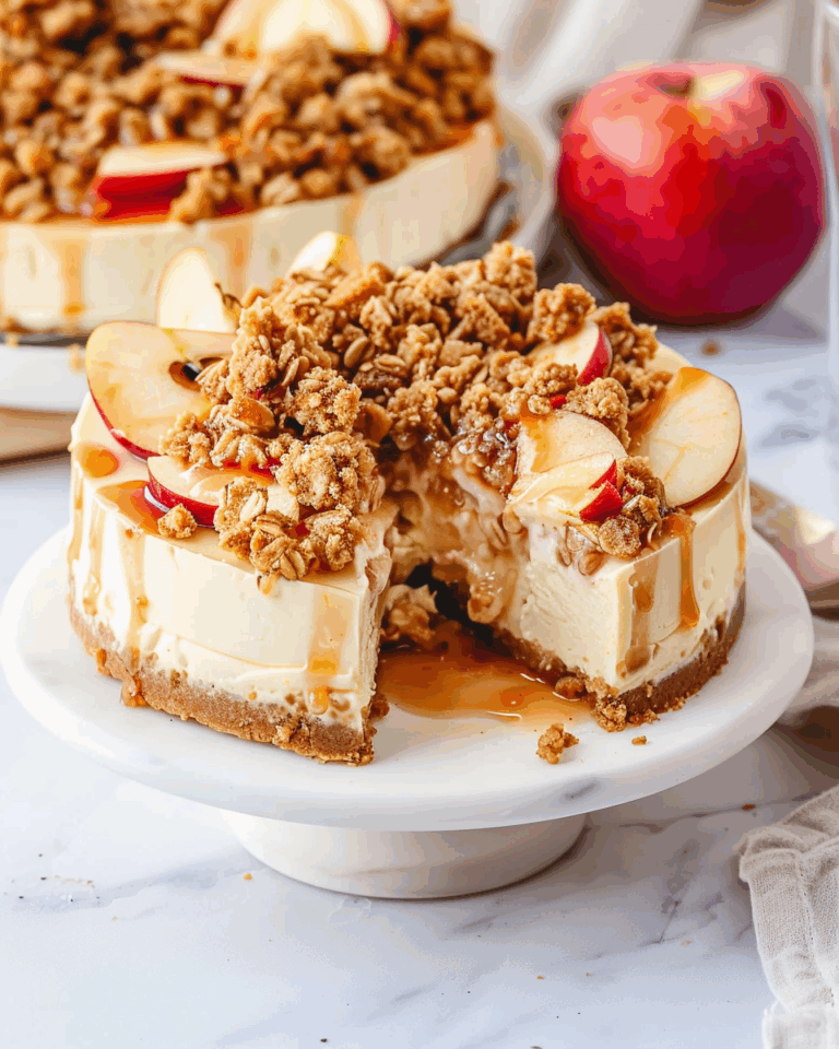 Apple Crisp Cheesecake