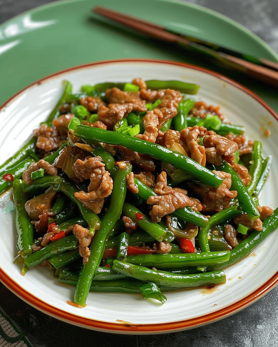 Beef Stir-Fried Green Beans
