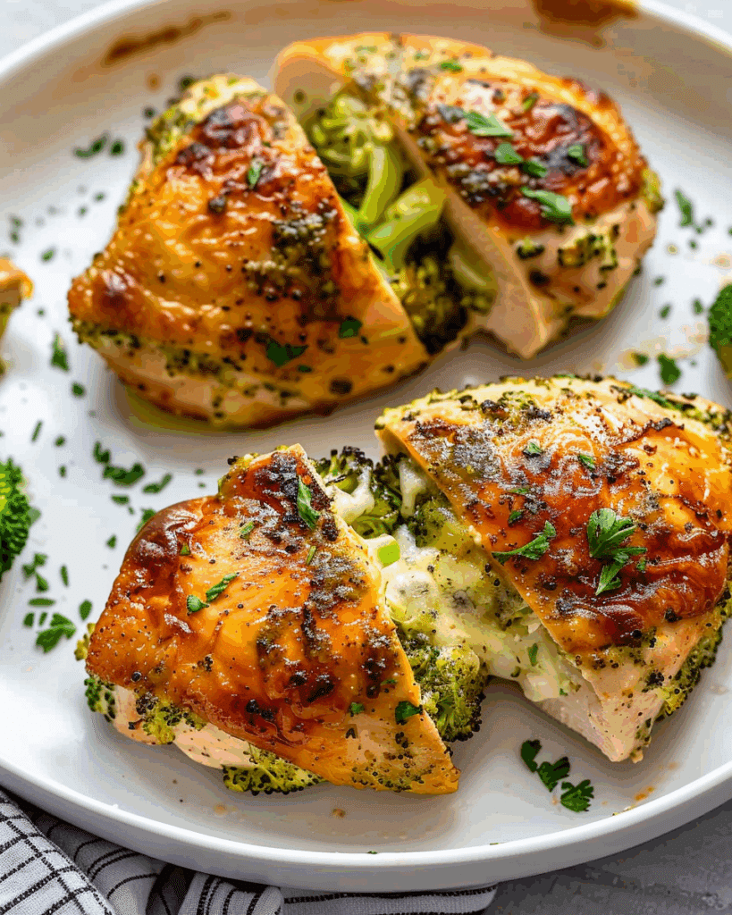 Broccoli and Cheese Stuffed Chicken