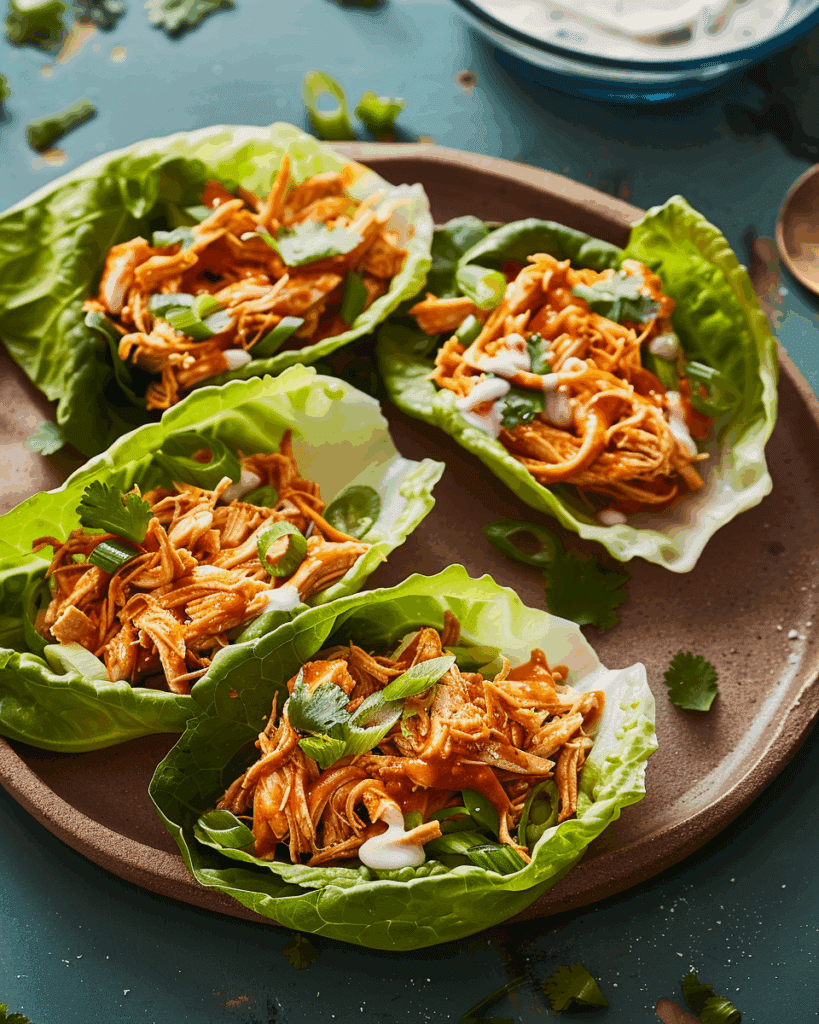 Buffalo Chicken Lettuce Cups