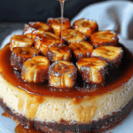 Caramelized Banana Cheesecake with Rum Glaze