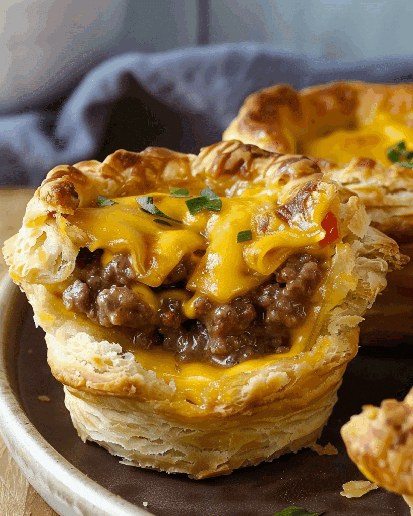 Cheeseburger Biscuit Cups