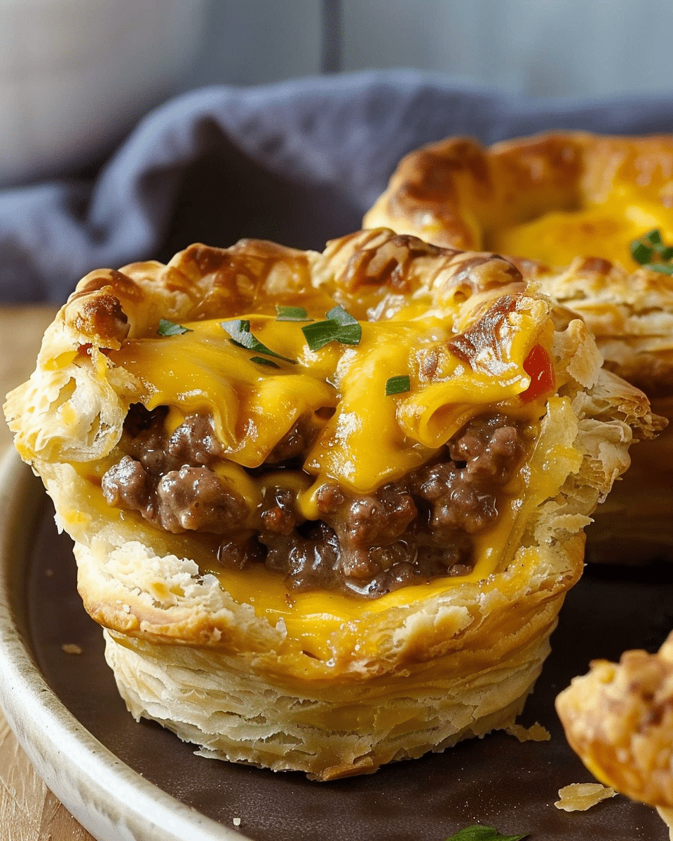 Cheeseburger Biscuit Cups