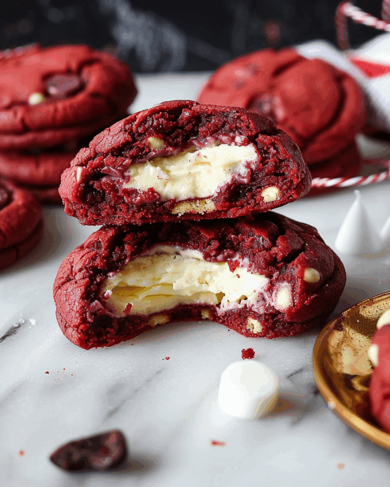 Cheesecake Stuffed Red Velvet Cookies