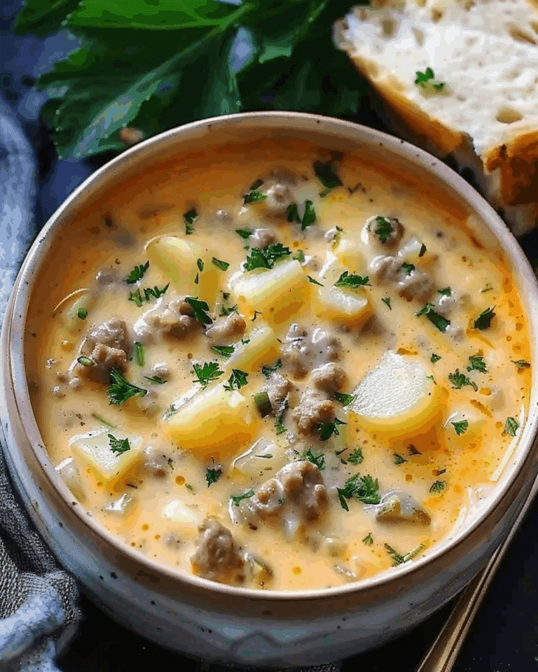 Cheesy Hamburger Potato Soup