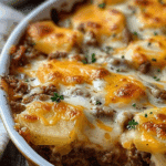 Cheesy Potato And Ground Beef Bake