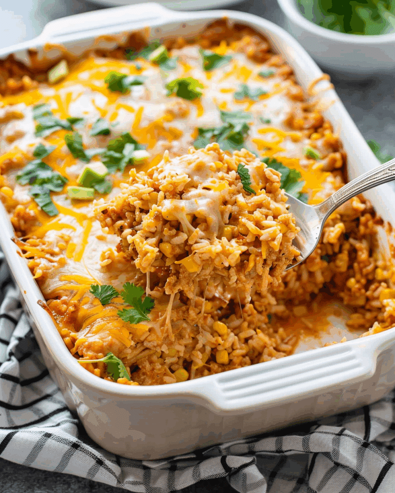 Chicken Enchilada Rice Casserole