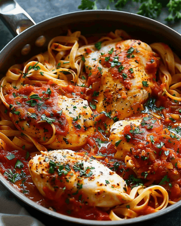 Chicken in Arrabbiata Sauce with Egg Noodles