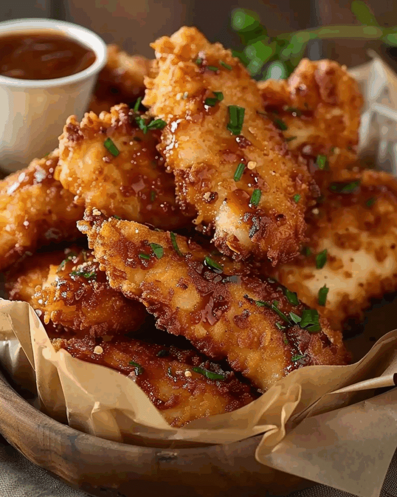 Crispy Chicken Tenders with Dipping Sauce