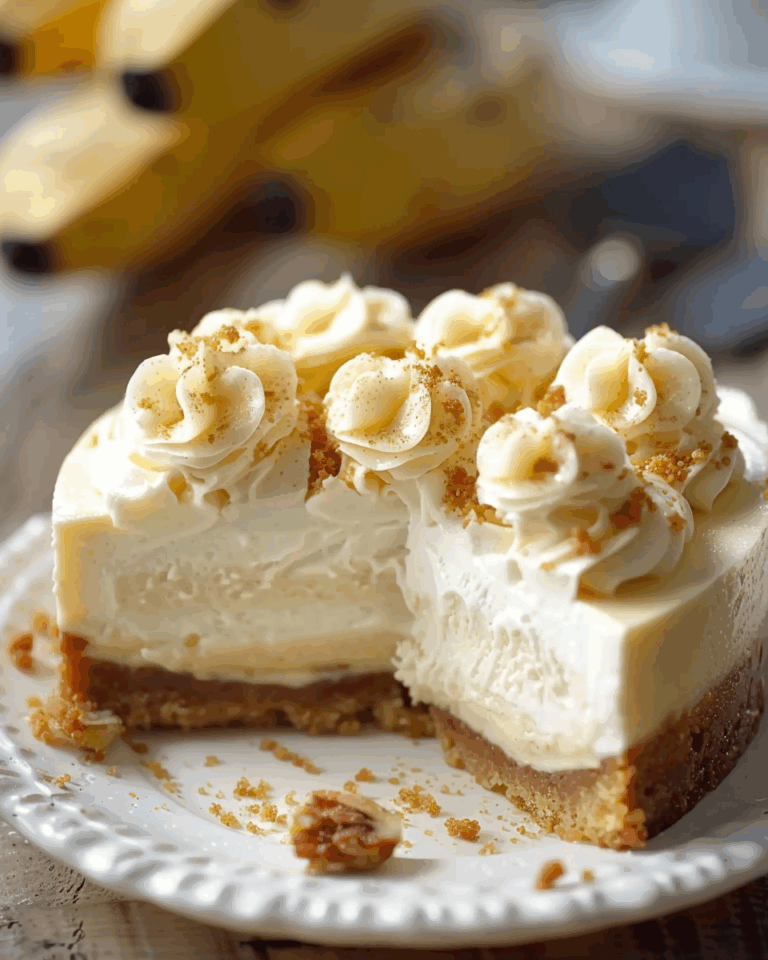 Banana Cream Cheesecake with Bavarian Cream