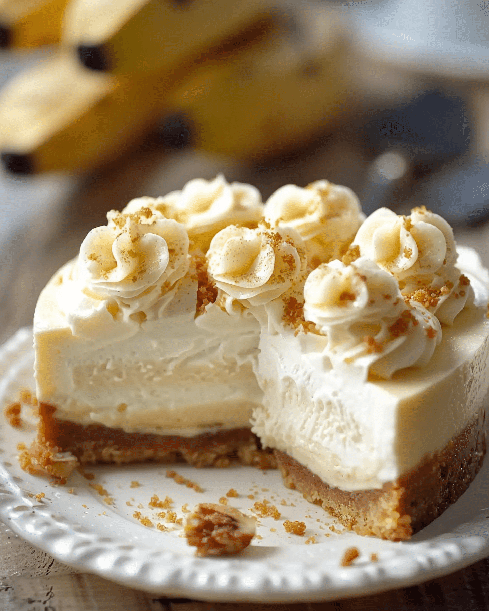 Banana Cream Cheesecake with Bavarian Cream