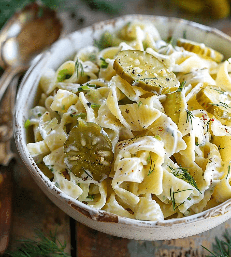 Dill Pickle Pasta Salad