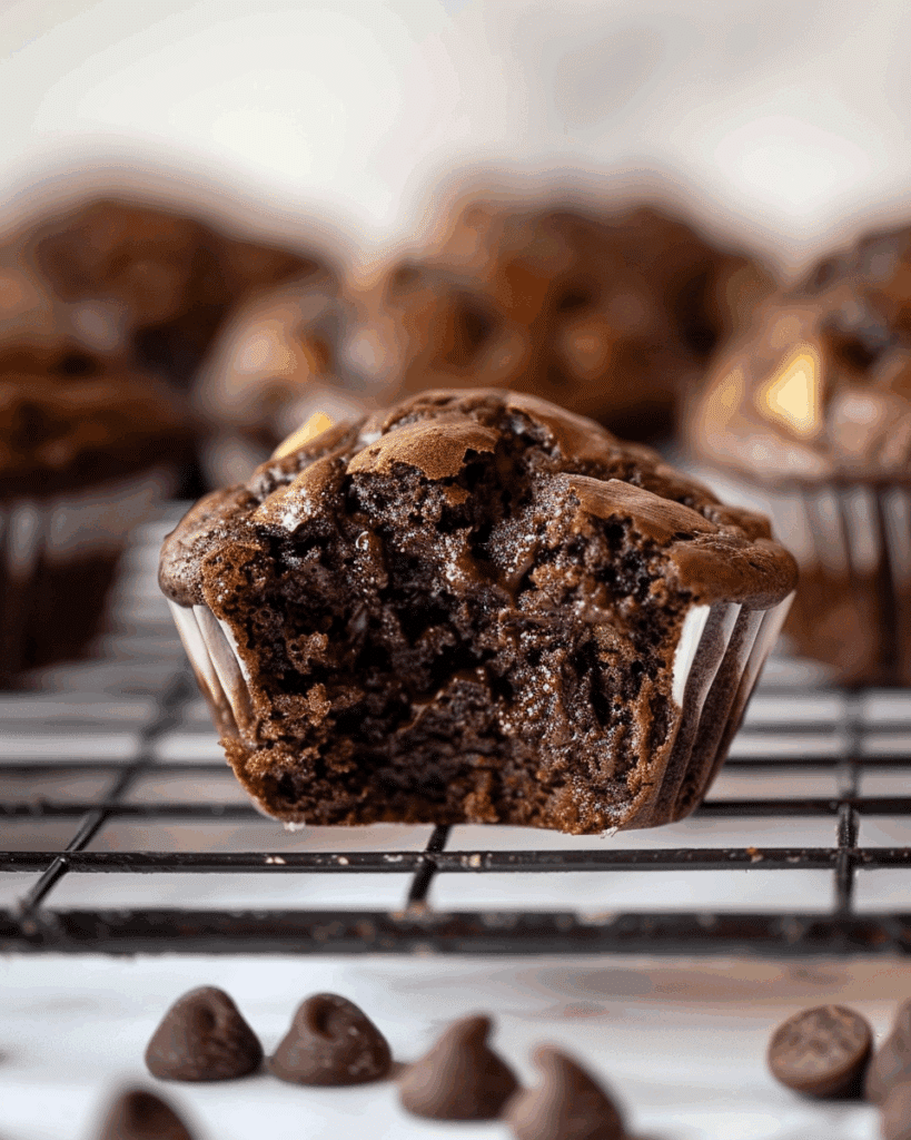 Double Chocolate Zucchini Muffins