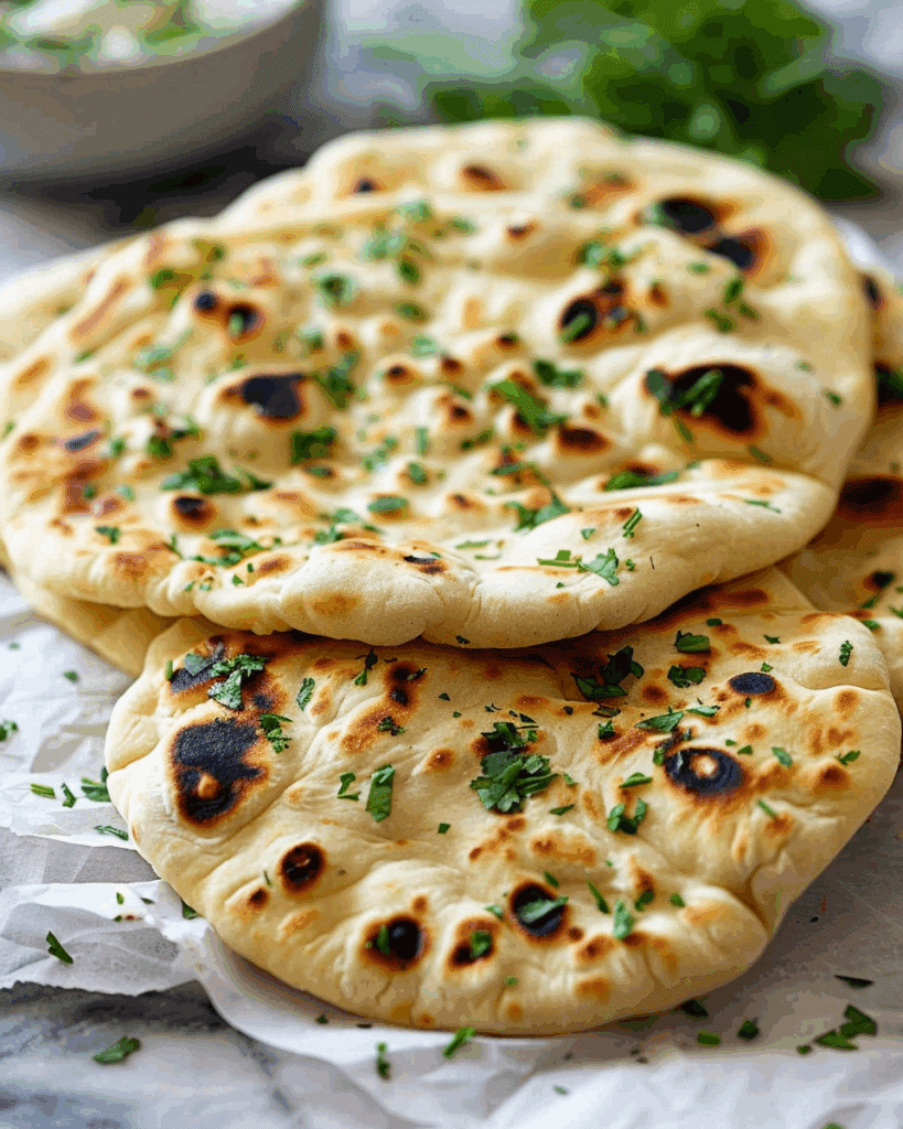 Easy 2 Ingredient Naan (No Yeast)