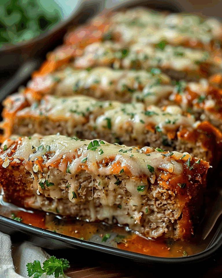 Garlic Parmesan Chicken Meatloaf