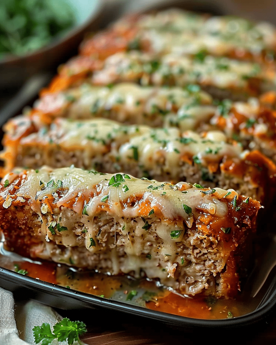 Garlic Parmesan Chicken Meatloaf