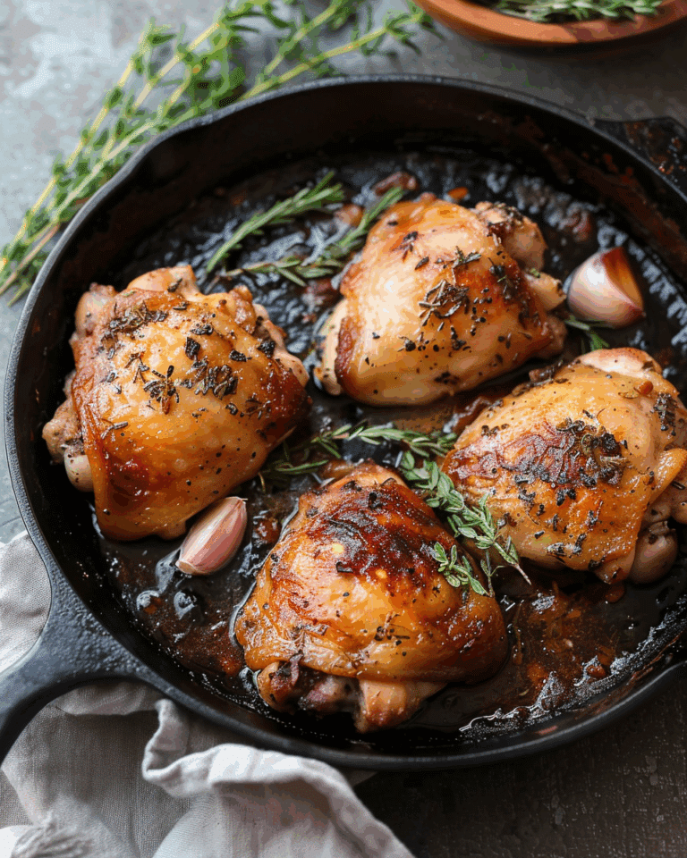 Garlic Herb Roasted Chicken Thighs