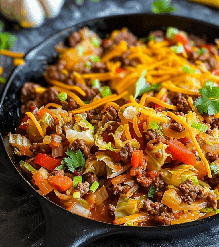 Ground Beef Taco Cabbage Skillet