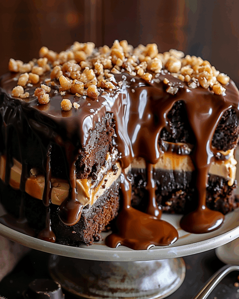Chocolate Caramel Toffee Crunch Cake