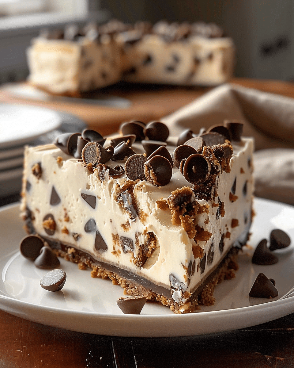 No Bake Cookie Dough Cheesecake