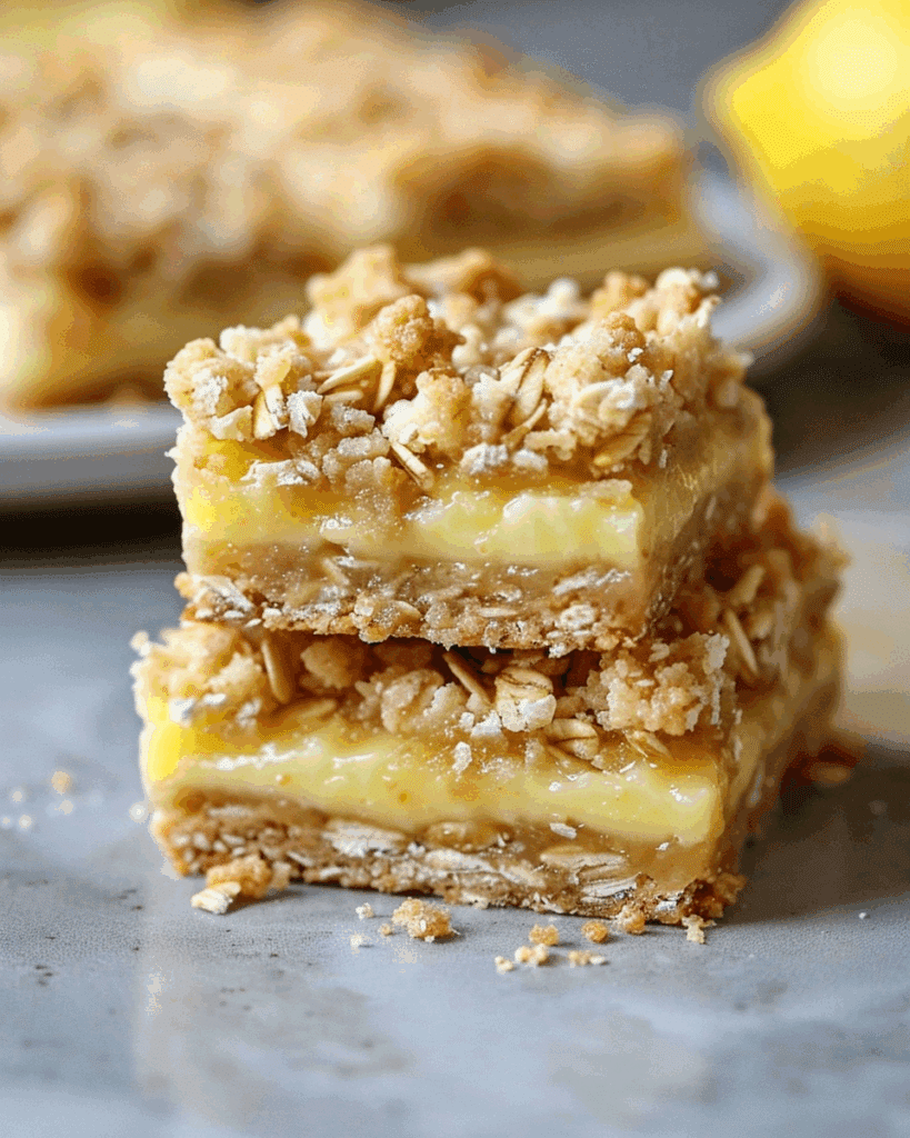 Lemon Oatmeal Crumble Bars