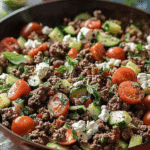 Mediterranean Ground Beef Skillet