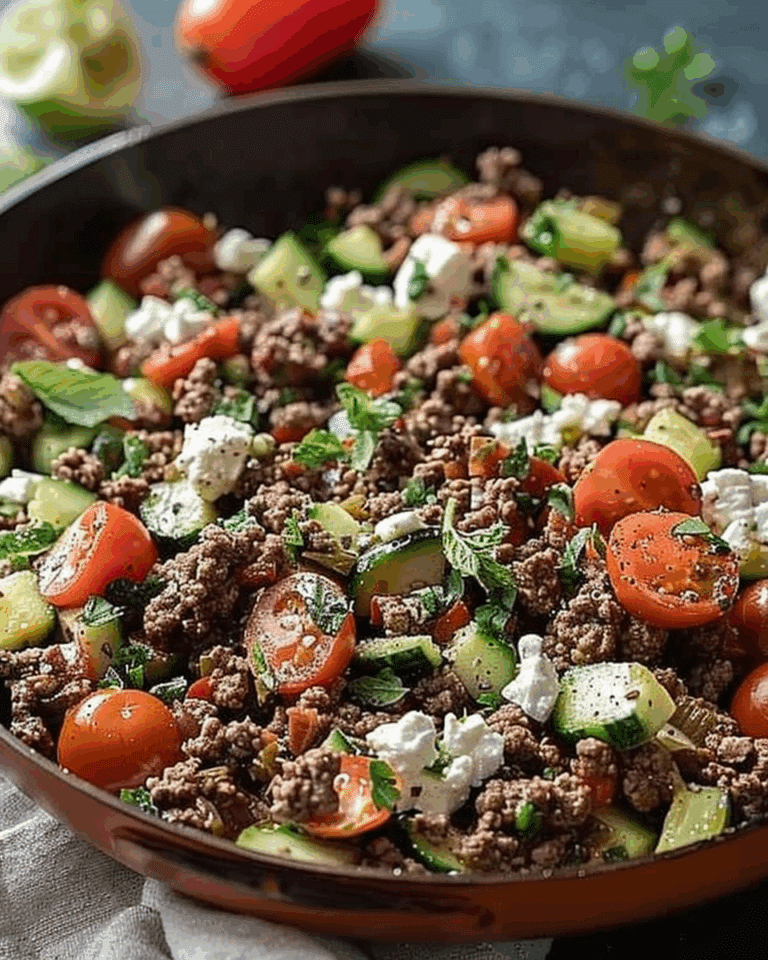 Mediterranean Ground Beef Skillet