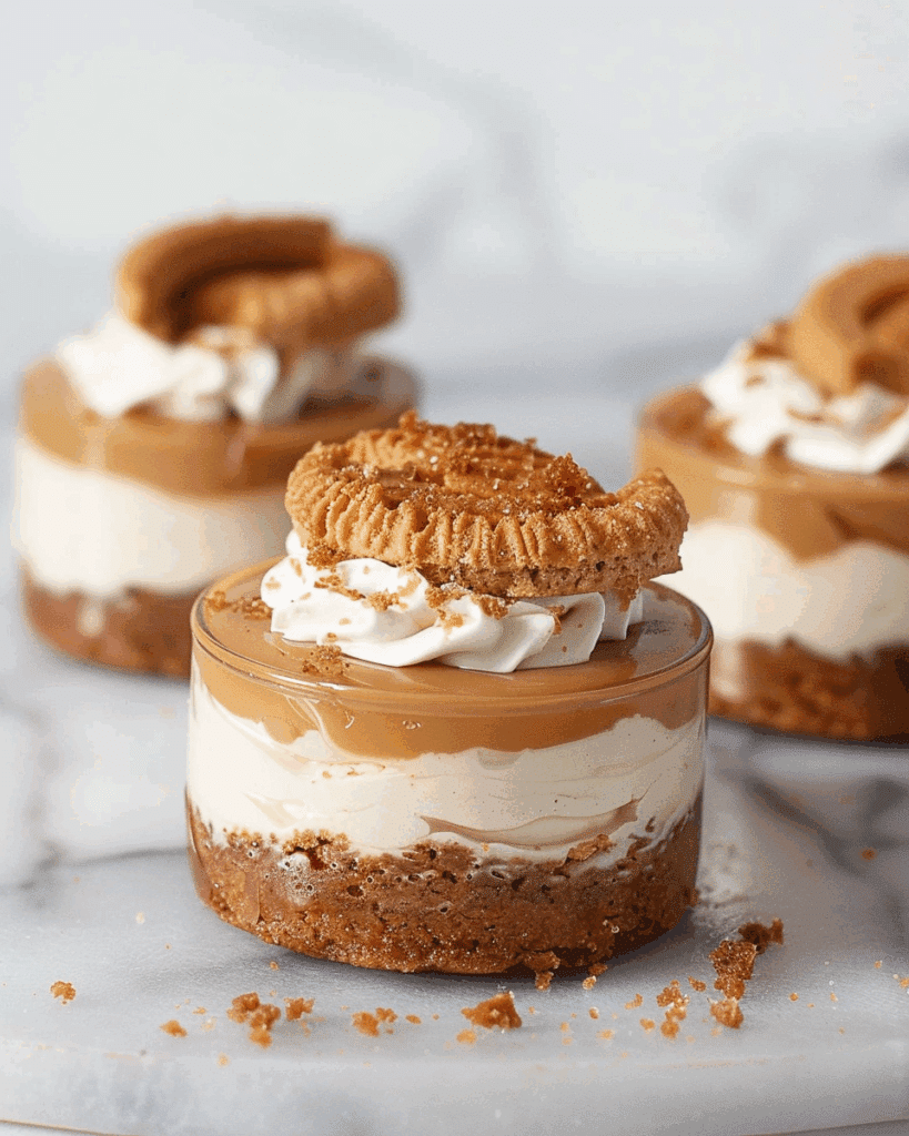 Mini Vegan Biscoff Cheesecakes