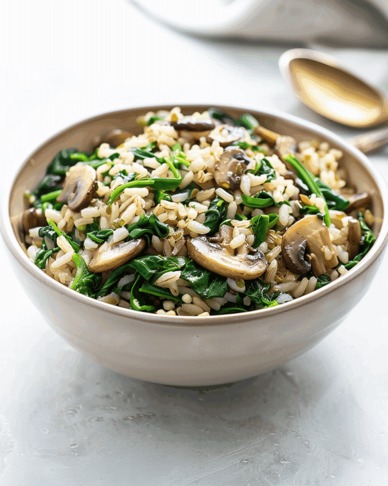 Spinach Mushroom Rice