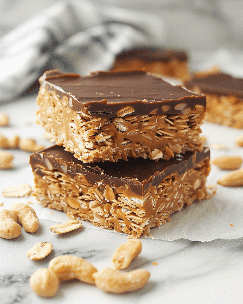 No Bake Peanut Butter Oat Bars