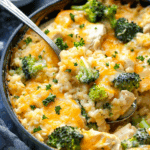 One Pot Cheesy Chicken Broccoli and Rice Casserole