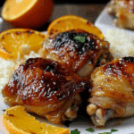 Orange Glazed Chicken Thighs