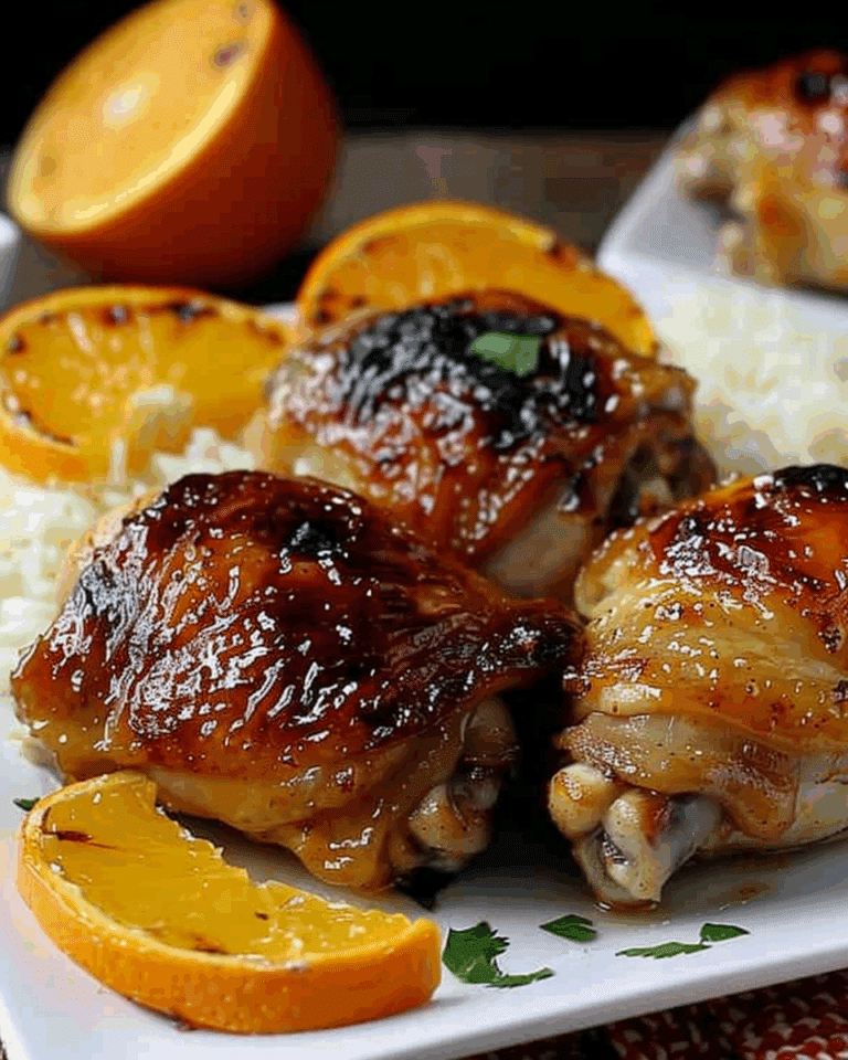 Orange Glazed Chicken Thighs