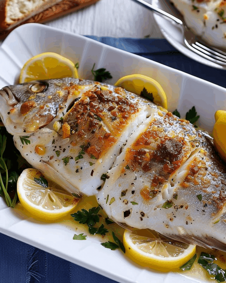 Oven Baked Fish with Herbs and Lemon