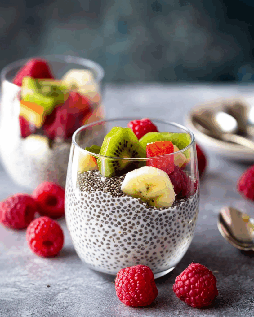 Overnight Chia Pudding with Fruit