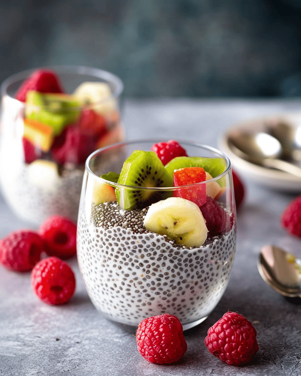 Overnight Chia Pudding with Fruit