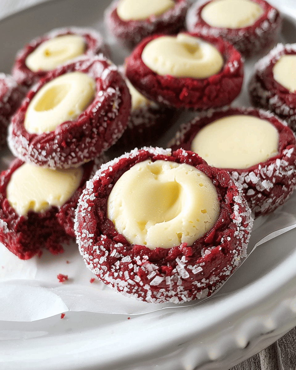 Red Velvet Cheesecake Thumbprints