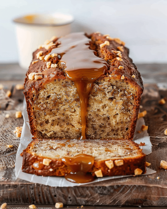 Salted Caramel Banana Bread