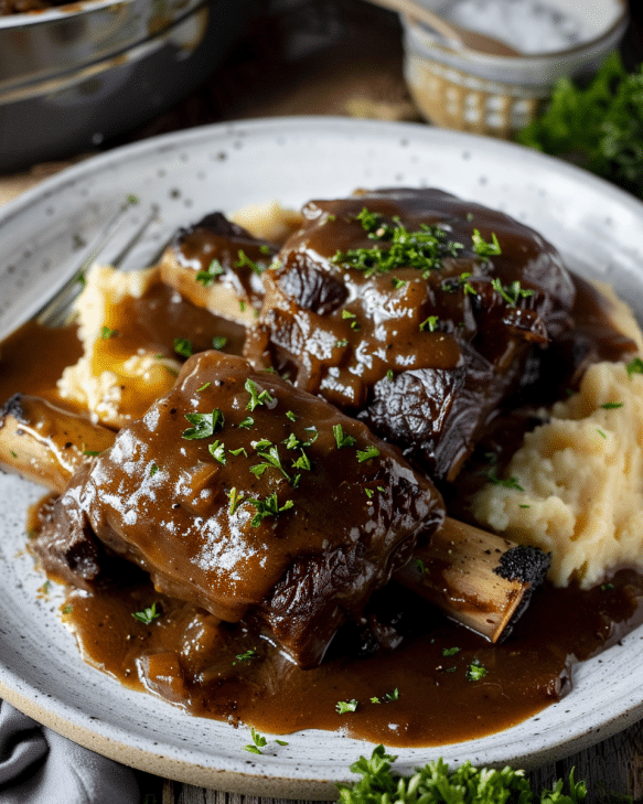 Crockpot Beef Short Ribs with Rich Gravy